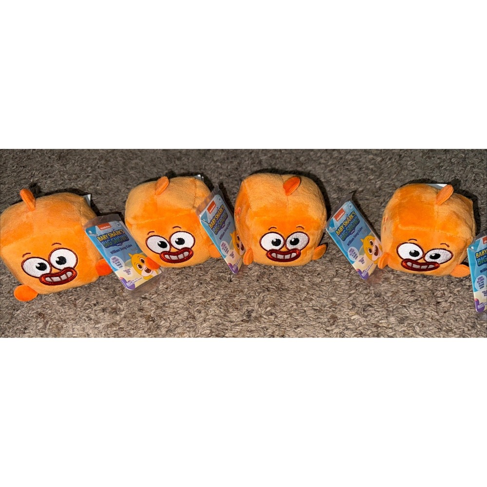 Baby Shark Pinkfong Plush Lot 4 Orange Nickelodeon Cube Sings